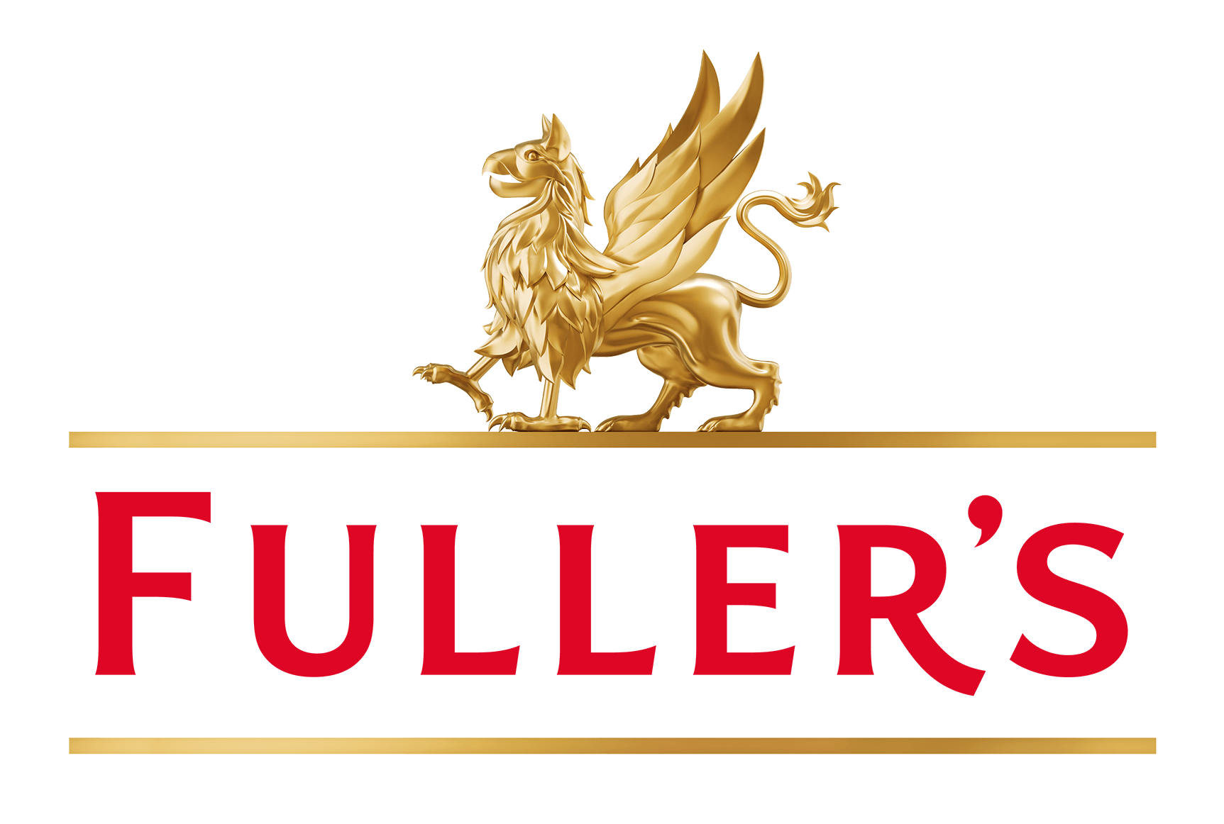 Fuller's Brewery logo featuring a golden griffin above the company name.
